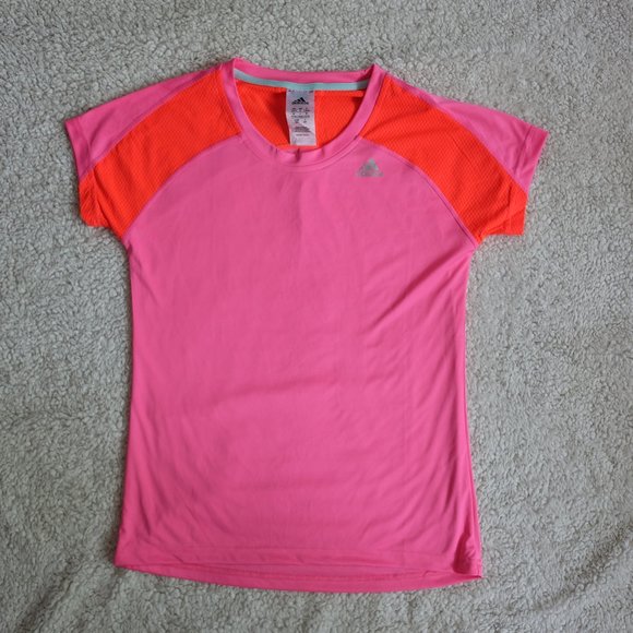 Adidas Hot Pink Athletic Tee - Picture 1 of 1